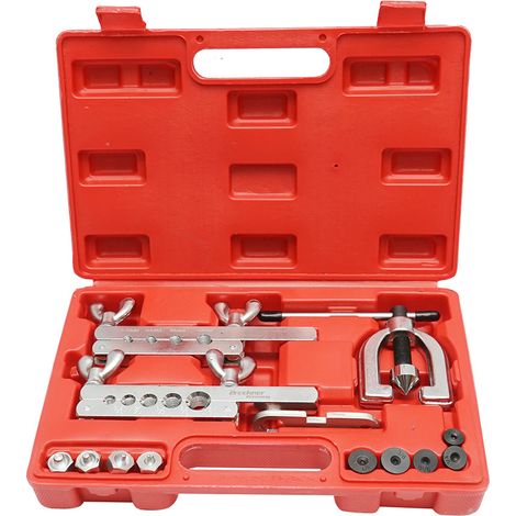 Set per il flangiatura delle tubazioni di freni o raffreddamento, 13 pezzi, Breckner Germany (1/5)