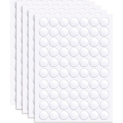 420 Stück doppelseitiges Klebeband, transparente runde Klebepunkte, Mehrzweck-Klebeaufkleber, spurlos entfernbar, für Partydekorationen, Heimwerkerarbeiten, Zuhause (10 mm)