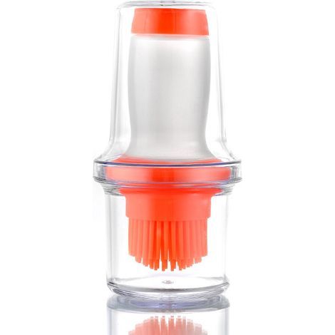 Silikonpinsel für Olivenölflasche, orange, Küchenspender für Essig, 38,1 cm (1/5)