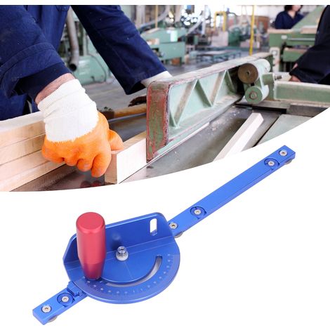 Guide d'onglet pour scie circulaire, guide de biseau de précision, table de poussée pour le travail du bois, poignée de poussée, scie circulaire, machine à graver, équerre inversée (1/5)