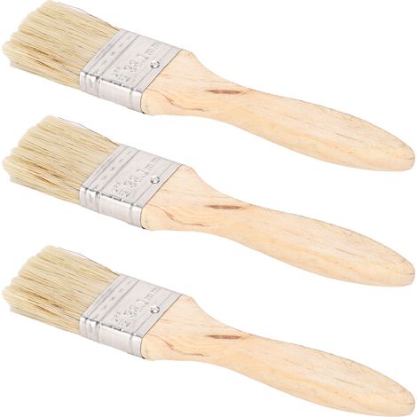 20 Pinceaux Plats Élargis Poils Synthétiques Manche en Bois Lot de Peinture et Nettoyage (1/5)