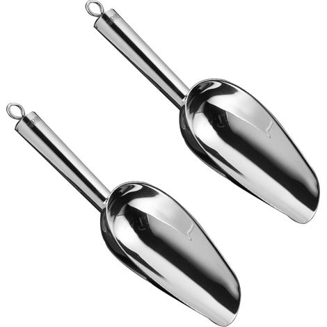 Pelle à glaçons en acier inoxydable, compatible lave-vaisselle, lot de 2. (1/5)