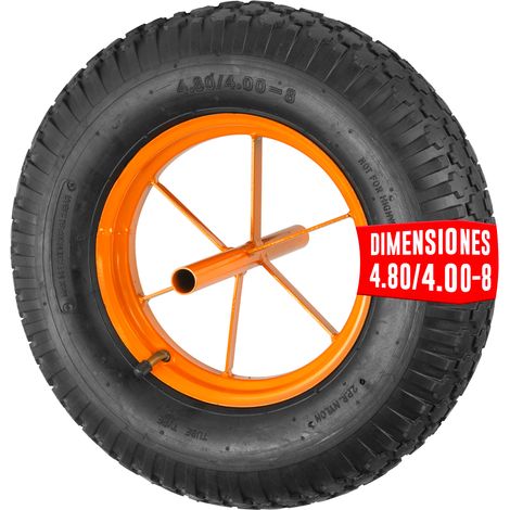 EURO VANADIUM - Rueda hinchable para carretilla de 380 mm con eje de diámetro 20 mm (1/5)