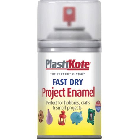 Plasti-Kote PKT119S Fast Dry Clear Enamel Aerosol Spray, 100ml