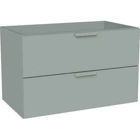 Mobile sotto lavabo sospeso Verde mandorla L80 cm – AVORELI (1/5)