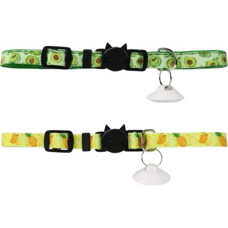 2 colares amarelos/verdes de reconhecimento para comedouros e bebedouros CATLINK