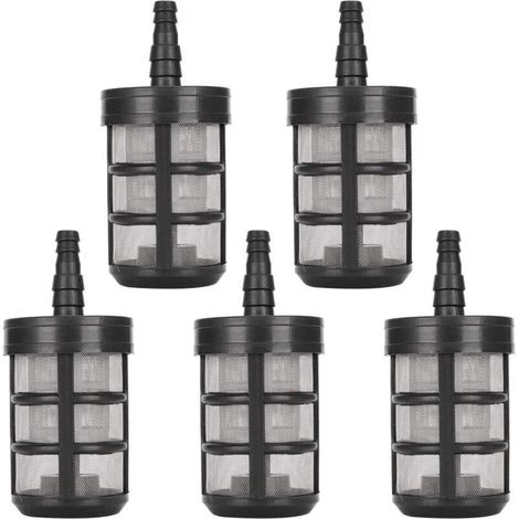 5 PCS Filtre de Tuyau d'arrosage Acier Inoxydable Pompe D'aspiration D'eau Filtre Cryptage à Double Couche pour Tuyau D'admission Pulvérisateurs nettoyeur haute pression à Huile Équipement (1/4)