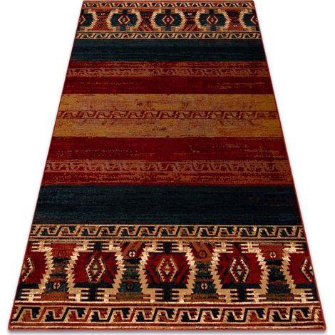 Tappeto di lana OMEGA VRITTI etnico rubino red 200x300 cm