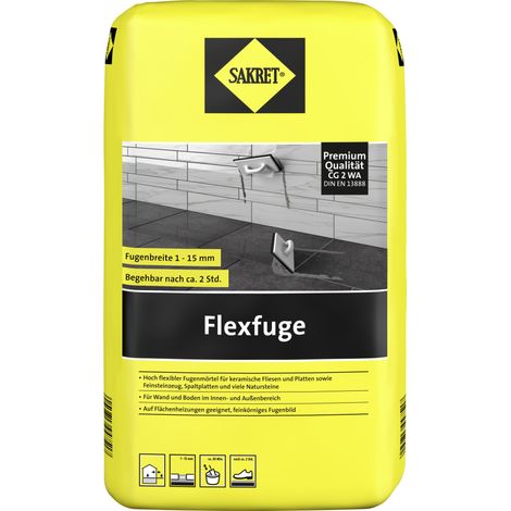 SAKRET Flexfuge 1 - 15 mm zementgrau 15 kg Mörtel