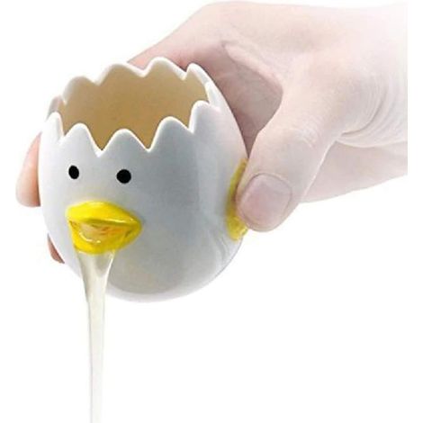 Séparateur d'œuf blanc et jaune, décoration créatif en céramique, accessoire cuisine (1/4)