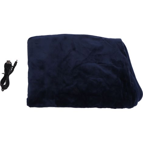 Couverture chauffante USB bleue, couverture électrique chaude pour genoux et sieste hivernale, couverture thermique