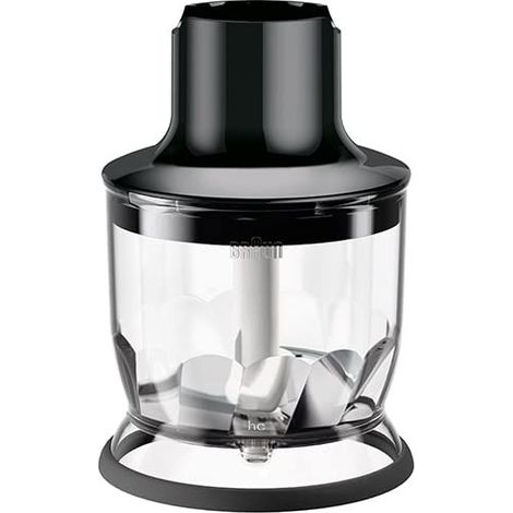 Braun Mini Chopper Accessorio con Sistema Easy Click Plus, Parti e Accessori per Frullatore a Immersione MultiQuick 5, 7 e 9, Senza BPA, Capacità 350 ml, MQS 200, Nero