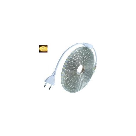 2M, Blanc Chaud Ruban LED avec Interrupteur, Bande LED Lumineux, Ip65 Etanche Bandeau LED, 220V Ruban à LED