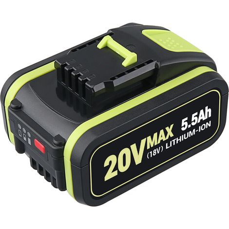 5.5Ah Li-ion Batterie Remplacement pour Worx 20V WA3551 WA3551.1 WA3553 WA3553.2 WA3641 20V Batterie