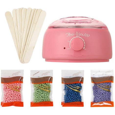 Beaute - bien-etre Perles de Cire 18x18x13cm 400 ml 100 W Rose Ingrédients naturels Réutilisable Formule douce Résistance durable (1/3)