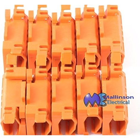 Adaptador de montaje naranja DIN 35 mm 222-500 /10 unidades/ (1/4)