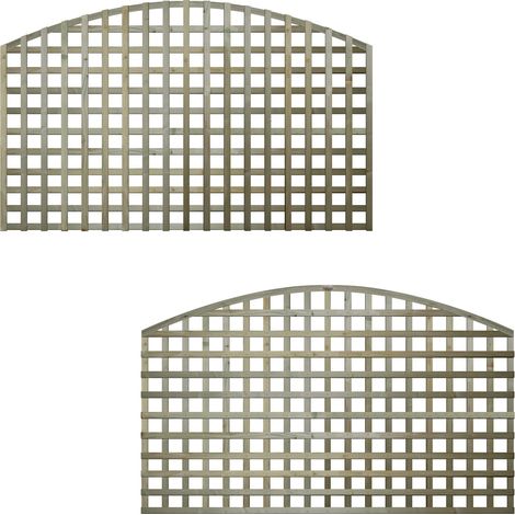 Premier 6ft x 3ft Arch Top Privacy Square Garden Trellis Panels (1/5)