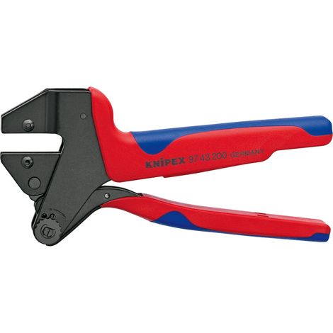 Knipex Pinza Universale per Terminali per Matrici Intercambiabili Brunita, Rivestiti in Materiale Bicomponente 200 Mm (Confezione Self-Service/Blister) 97 43 200 A (1/5)