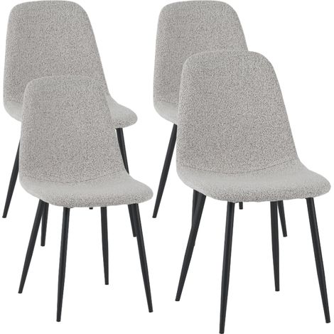 Set mit 4 skandinavischen Esszimmerstühlen aus natürlichem (1/5)
