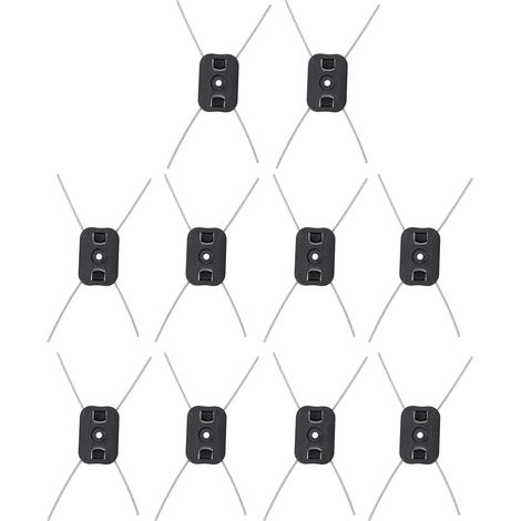 Lot de 10 Têtes de Remplacement pour Bordure, Bobine de Fil en Acier et Nylon, Compatible avec Désherbeur Électrique, 5,5 mm, 82 g (1/5)