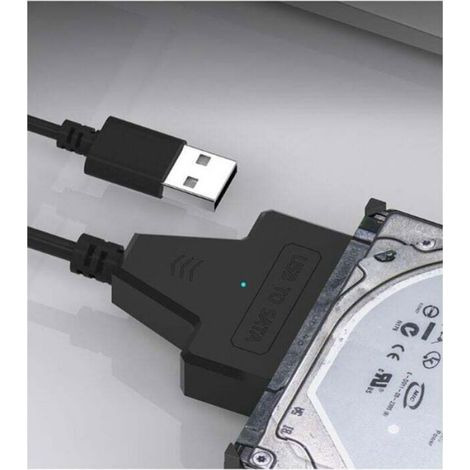 Câble Adaptateur Usb Vers Sata - Pour Disque Dur 2,5 Pouces Et Ssd - Usb 3.0 - Sata Iii - 5 Gbps - Sans Alimentation Externe (1/3)