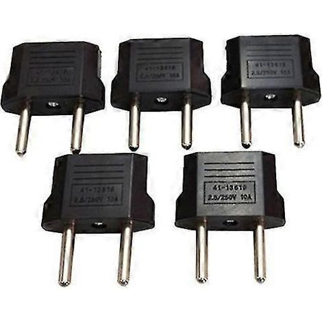 5er-Pack Universal-Reiseadapter USA/AUS auf EU (europäischer Stecker)