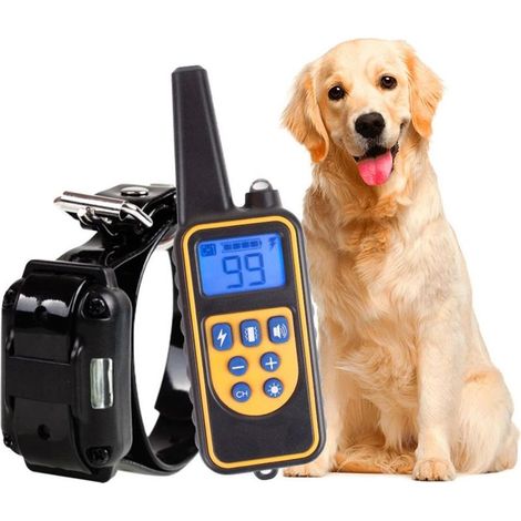 Collier de dressage pour chien télécommandé étanche rechargeable 3 modes de dressage correction choc vibration bip collier électronique pour petits chiens (1/5)