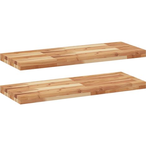 Étagères murales 2 pcs,Étagère flottante 100x30x4 cm acacia massif à l'huile CFW57356 (1/5)