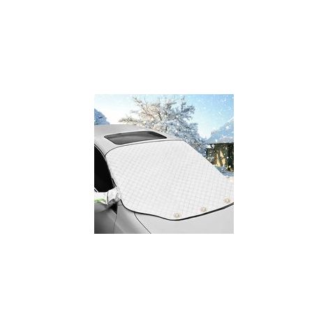 Couverture pare-brise voiture universelle – 4 couches de tissus durables – Protection anti-givre et anti-UV – Installation facile avec aimants (1/5)