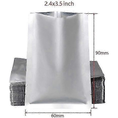 100 Stück silberne Vakuumierbeutel aus Aluminiumfolie (Mylar) – Aufbewahrungsbeutel für Zuhause und Küche, ideal zum Frischhalten von Lebensmitteln wie Nüssen.-100Pcs-6x9cm (1/5)