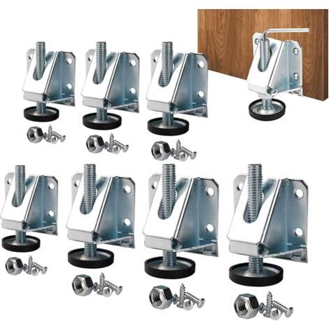 8 Stück robuste, verstellbare Nivellierfüße, Möbel-Nivellierfüße, Anti-Shake-Gleitteppich, Möbel, Tischbeine, Bodenschutz für Tisch, Regale, Einheiten, Schrank, Werkbank usw