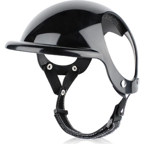 Casque pour animaux de compagnie Nouveau chapeau Chien Chat Moto Casque de sécurité Chapeau Accessoires Chapeau Couvre-chef (1/5)