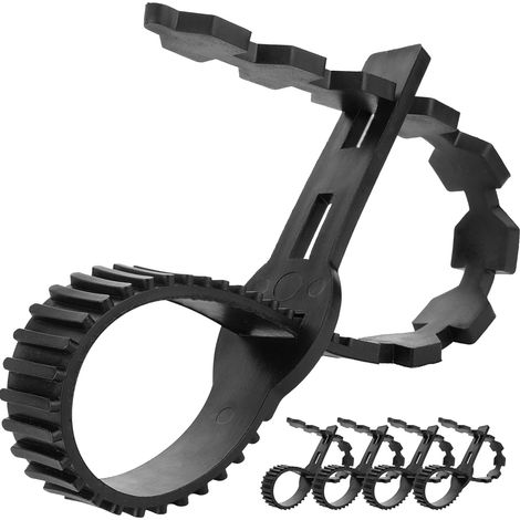 Lot de 5 - Sangle de soutien - Attache arbre - Résistante aux intempéries et réglable pour stabiliser jeunes arbres et arbustes - Noir - 60cm (1/5)