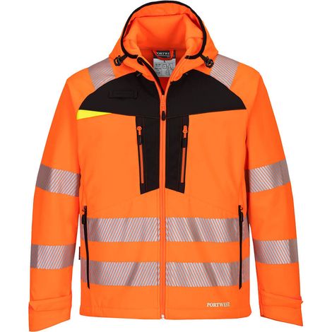 Veste Softshell Hv Dx4 - Taille Xs - Orange/noir - Portwest