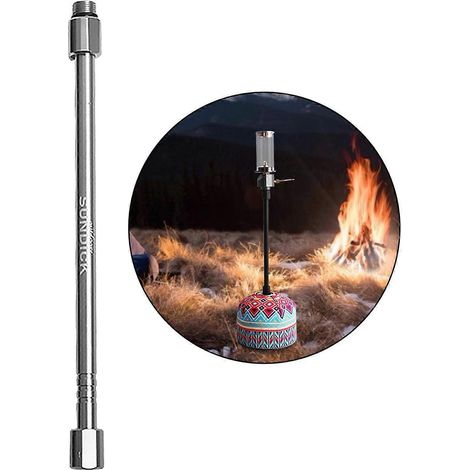 Rallonge de 20 cm pour lampe de camping à gaz, idéale pour l'extérieur.