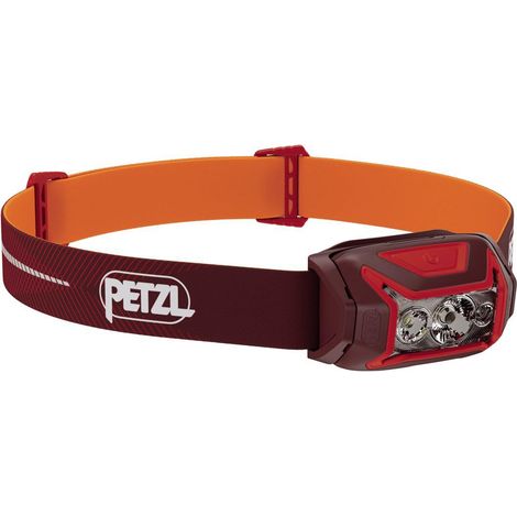 PETZL - LAMPE FRONTALE ACTIK - TROIS NIVEAUX D'ÉCLAIRAGE BLANC, VERTE, 450 LUMENS E065AB02