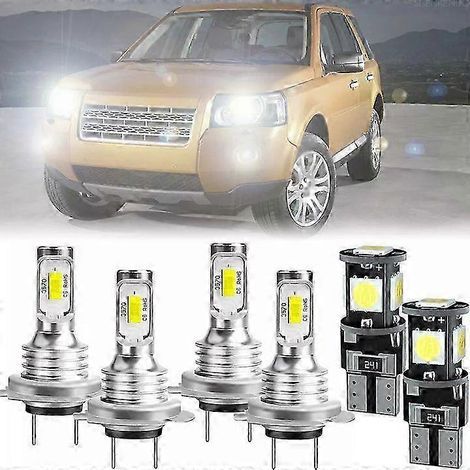 Pour Land Rover Freelander 2 06-14 : 6 ampoules LED HID pour phares (feux de route/croisement/position)