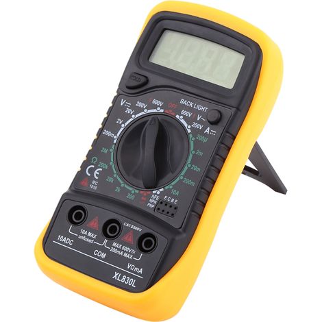 Multimètre numérique LCD, voltmètre AC/DC, ohmmètre et ampèremètre, testeur de volt-ohm. (1/5)