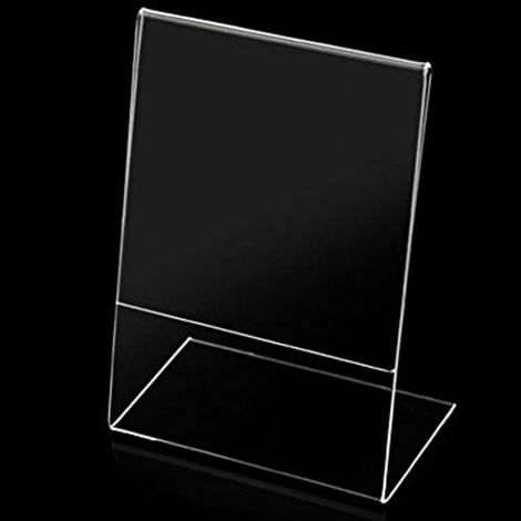 TrAdE Shop Traesio - Set 2pz Cornici Espositore Trasparente Plexiglass 15x20cm Verticale Porta Foto -