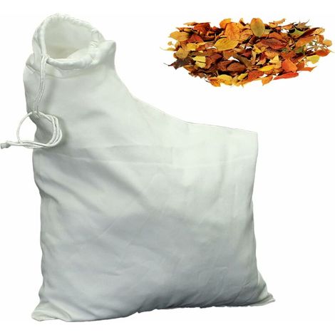 Garden Leaf Blower Vacuum Bag Polyester Leaf Blower Bag with Drawstring, Easy to Clean, Used for Vacuums, Blowers (White 1) (1/5)