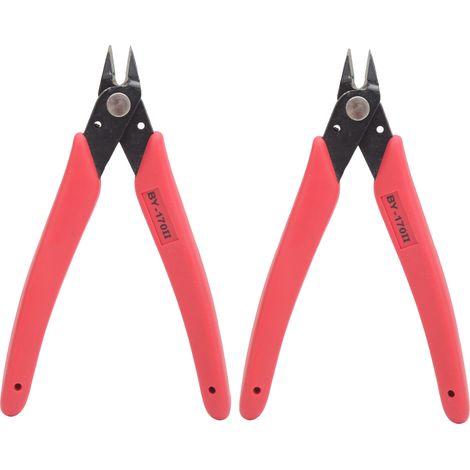 2Pinces Coupe-Fil Diagonales en Acier Carbone 160mm Pince à Dénuder pour Câbles Électriques (1/5)