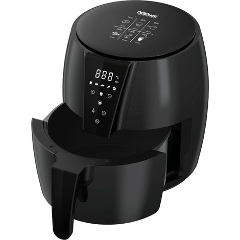 DIGIQUEST Friggitrice ad Aria 6 Litri AIRFRY6  1500W  6 Programmi  Touch Screen  Timer 60 minuti  Temperatura 80°-200°C  Cottura Sana e Croccante, senza olio (1/5)