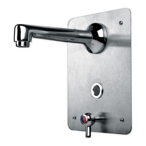 MISCELATORE A FOTOCELLULA PER LAVABO A CANALE Alim. Batteria 6V  - Cromo TREMOLADA