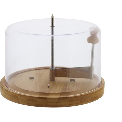 Kesper Affettatrice per Formaggio con Coperchio, Marrone, Durchmesser 21 cm (1/4)