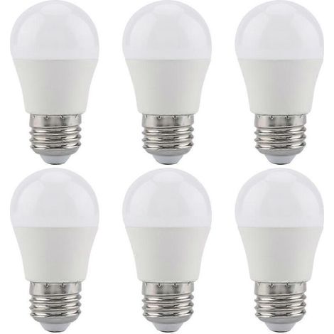 Lot de 6 mini ampoules LED 5W blanc chaud, culot E26, ampoules incandescentes G45, accessoires d'éclairage-AquaForge (1/4)
