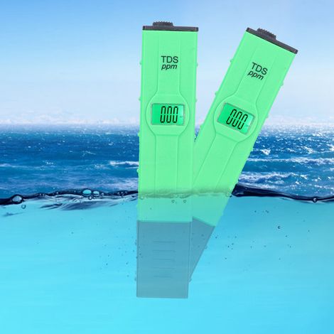 Digitaler TDS-Wasserqualitätsanalysator mit automatischer Temperaturkompensation (ATC) und hintergrundbeleuchtetem Display, grün (1/5)