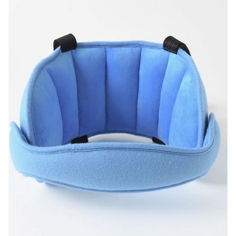 Kopfstütze fürs Auto, Kopfstützgurt für Autositze, verstellbare Kopfstütze für Kindersitze, weiche und bequeme Kopfstütze für Autositze – Blau (1/5)