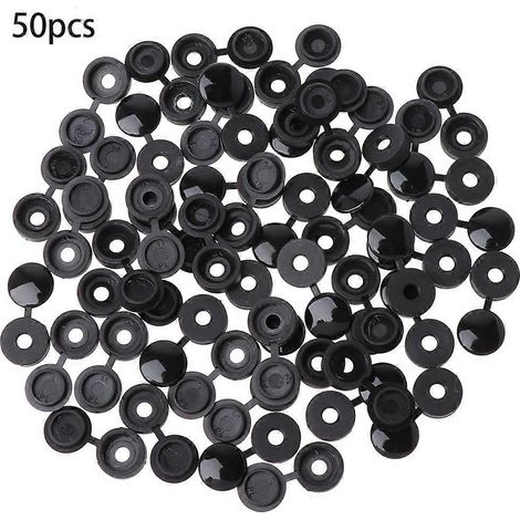 50 vis à tête plastique avec capuchon autotaraudeur décoratif, cache-écrou et cache-boulon, quincaillerie pour meubles (1/5)