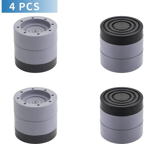 4 Pièces Anti Vibration Machine a Laver, Patin anti Vibration Lave Linge pour la Réduction du Bruit, Tapis Anti Vibration Machine a Laver pour Empêcher le Mouvement, Pied Machine a Laver (6CM) (1/5)