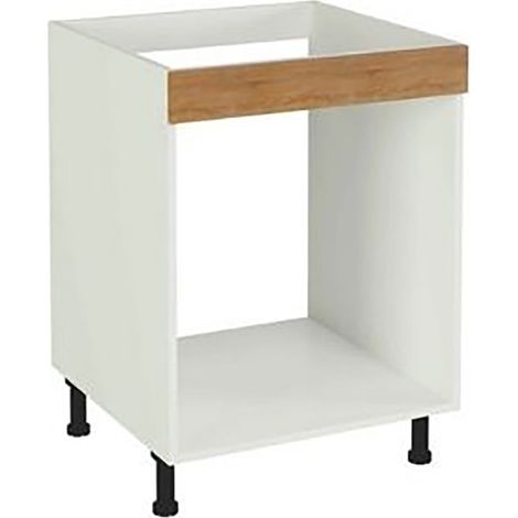 Pegane – Meuble bas de cuisine chêne cortez – Dimensions 85 x 60 x 58 cm – Panneaux de particules mélaminés – 1 étagère intérieure réglable